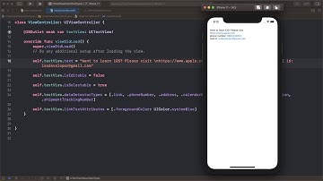 UITextView Auto Detect Data Types in Swift iOS