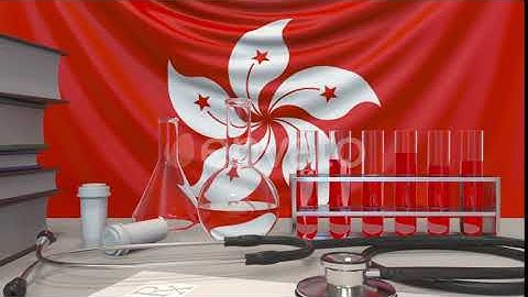 Clinic Laboratory Equipment on Flag of Hong Kong Background | Motion Graphics - Envato elements