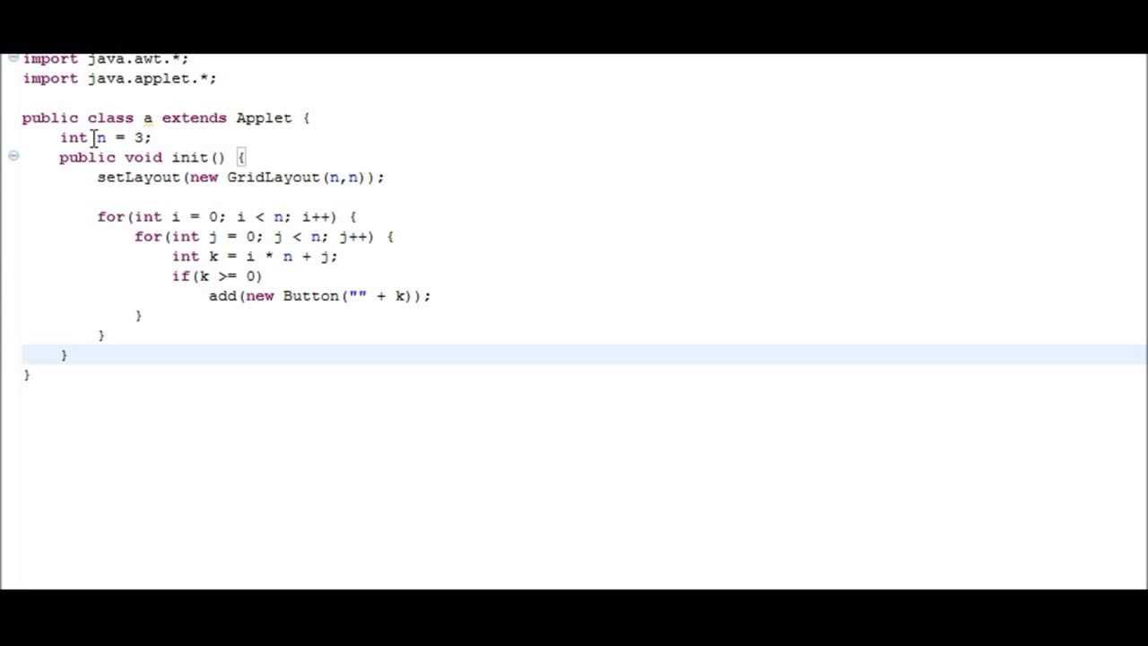 Layouts in Java : Grid Layout - YouTube