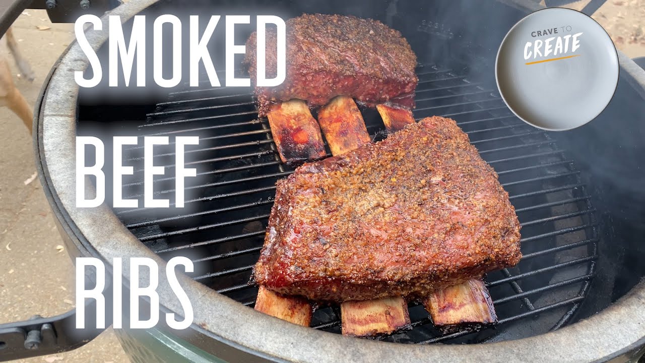 SMOKED BEEF RIBS on the BIG GREEN EGG YouTube