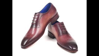 Paul Parkman Burgundy Hand Painted Classic Brogues screenshot 2