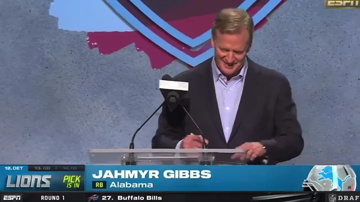 The Detroit Lions Select Jahmyr Gibbs 12th Overall in the 2023 NFL Draft