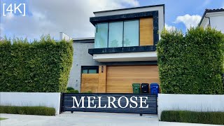 MELROSE Los Angeles California - driving tour [4K]