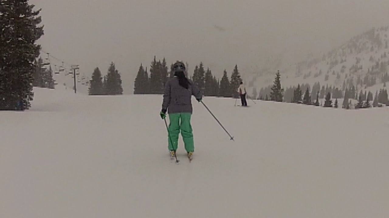 Skiing a Green Run Crooked Mile, Alta Ski Resort YouTube