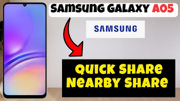 Quick Share Nearby Share Samsung Galaxy A05 || How to use quick share and nearby share options