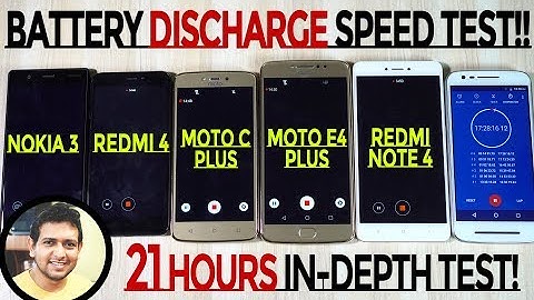 MOTO E4 PLUS vs Redmi 4, Note 4, C Plus & Nokia 3 -Battery *DISCHARGE* Speed Test (UNSATISFIED!)