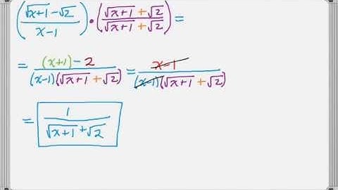 Rationalize the Numerator