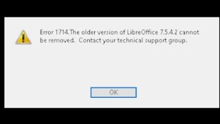 Installing LibreOffice encounter 1714 error