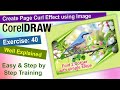 Create Page Curl Effect using an Image in Corel Draw Exercise No. 40 | YN Tutor