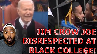 Black College Students TURN THEIR BACKS On Joe Biden As He Fear Mongers About Racism During Speech!