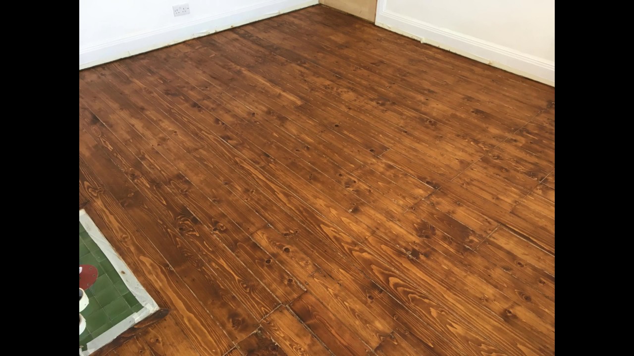 Pine Floor Sanding & Staining Leyburn YouTube