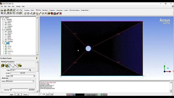 ANSYS Fluent Tutorial: Flow over a Cylinder Geometry and Mesh Generation