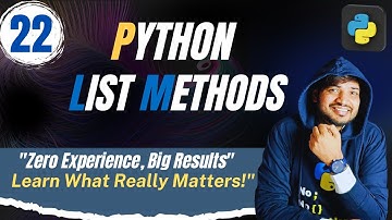 #22 Methods of list in Python | CodersIndia | By Rohit Tyagi #pythonlist #listmethodspython