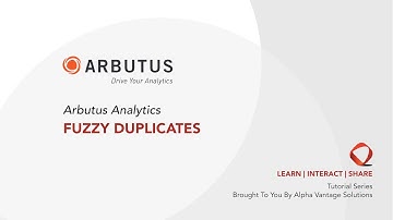 Arbutus Analytics Tutorial - Fuzzy Duplicates