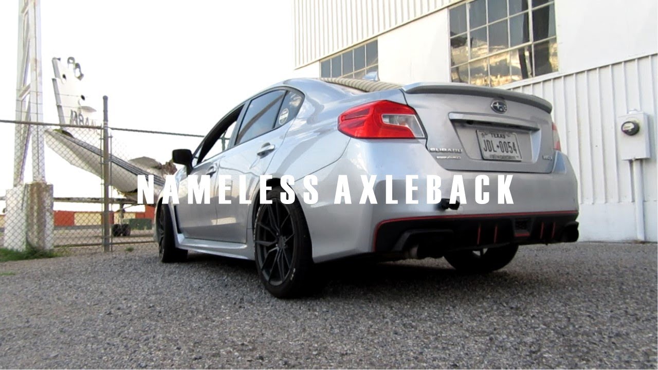 Sound of Nameless Axleback Muffler Delete (2017 Subaru WRX) GoPro footage, drive by's, revs!