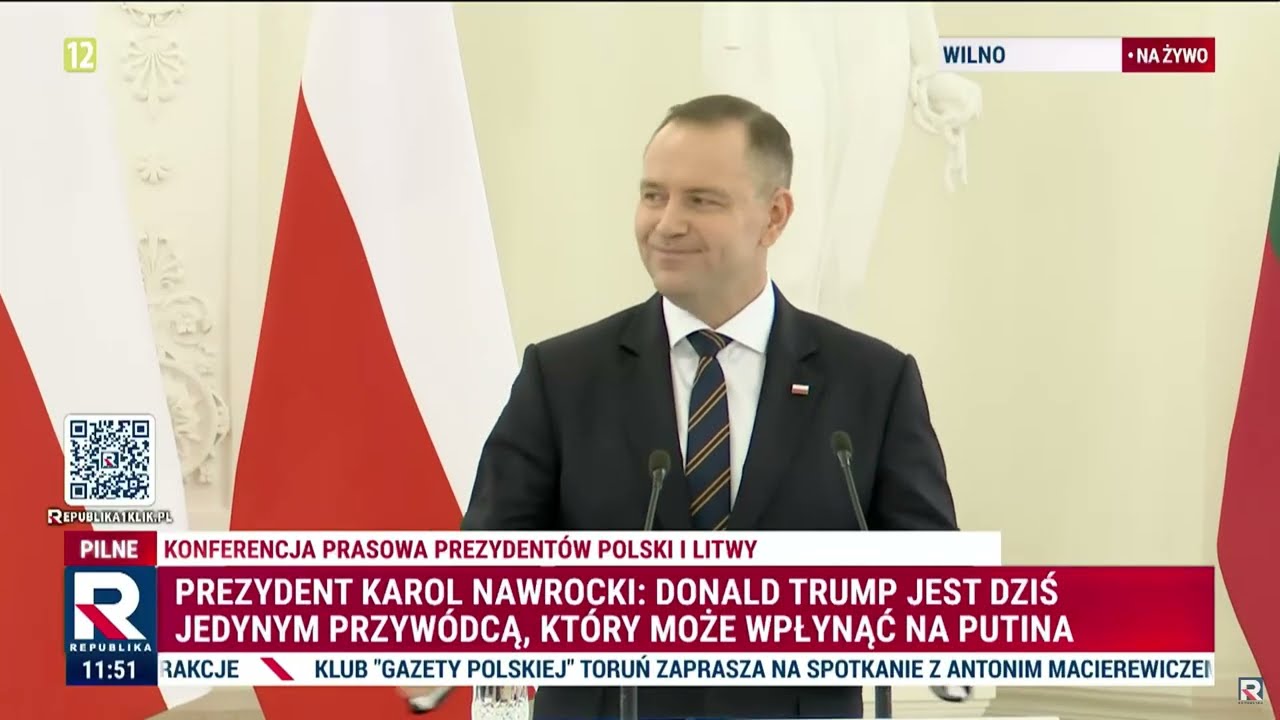 Różne zdanie prezydentów Polski Litwy w sprawie Ukrainy. Nawrocki: nieco inaczej na to patrzymy
