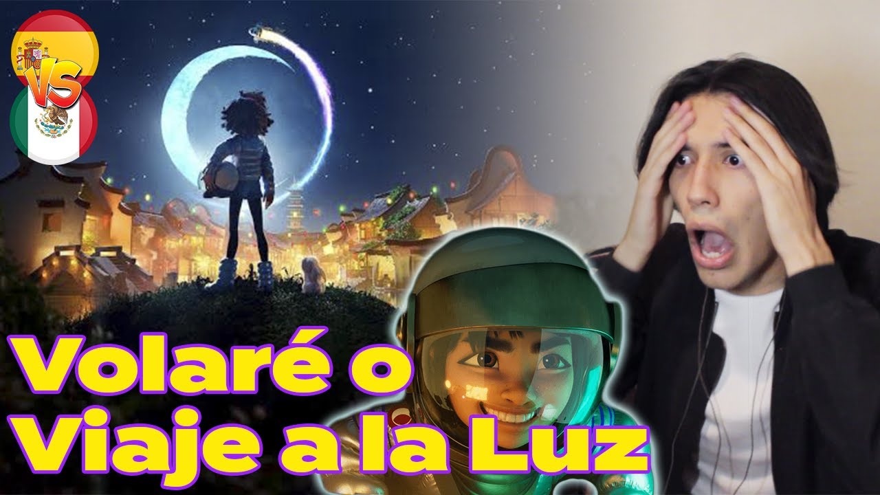 REACCIÓN a VIAJE A LA LUZ/VOLARÉ 🇲🇽 Latino vs Castellano 🇪🇸 OVER THE MOON 🌝