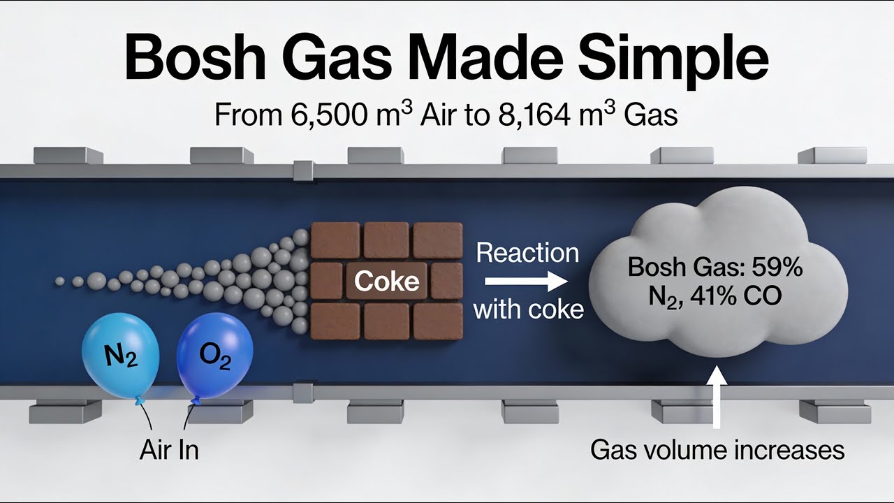 Blast Furnace Bosh Gas: Easy Guide to Volume and Composition