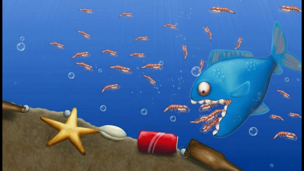 Goldfish eats everything | Tasty blue game play Level 1