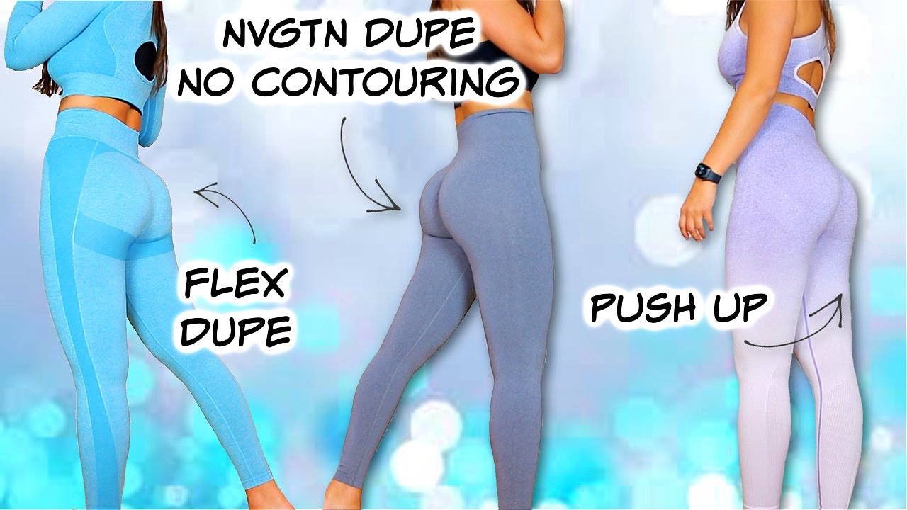 NVGTN dupe leggings NO contouring - Gymshark FLEX leggings dupe - OMBRE  Booty push up // MEGA HAUL! 