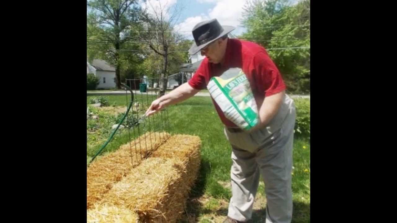 My Straw Bale Garden Experiment Summer 2013 Youtube