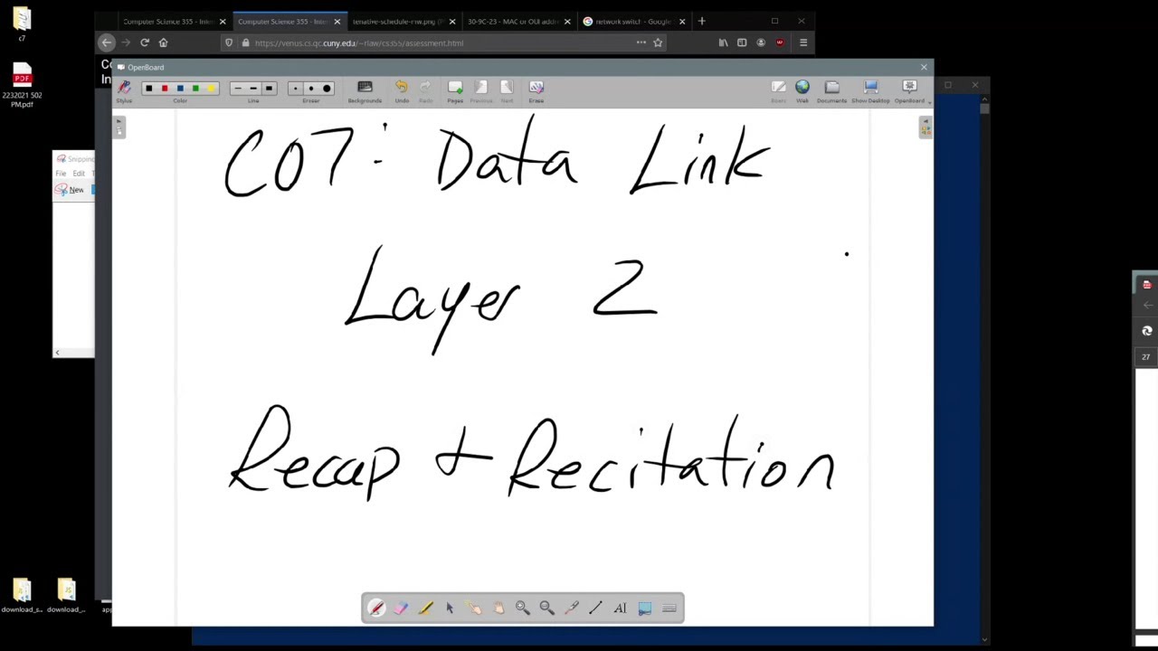 Data Link Layer Part 2 - Blacbkboard Recording - YouTube