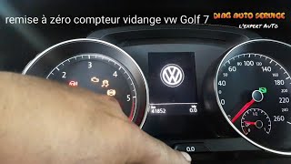 remise à zero service vidange et service entretien vw tiguan, golf 7, polo ...