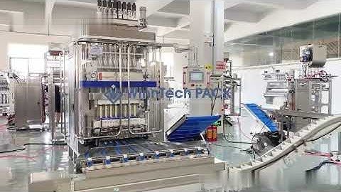 Automatic powder stick packs counting + sorting + cartoning machine