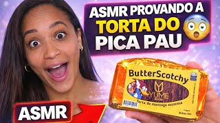ASMR COMENDO TORTA DE MANTEIGA ESCOCESA DO PICA PAU
