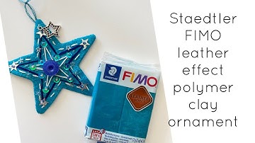 Staedtler FIMO leather effect polymer clay stitched ornaments