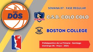 LIGA DOS: C.S.D. Colo Colo vs Boston College (Dom. 05 Mayo 2024)