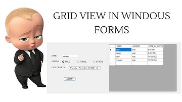 GRID VIEW IN WINDOUS FORMS || CREATION OF GRID VIEW|| 5 VIDEO