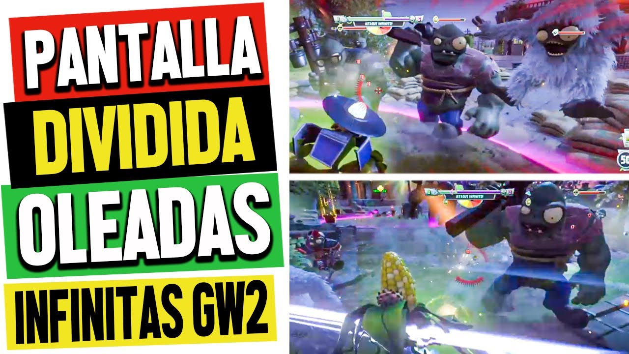 PVZ 💥 PANTALLA DIVIDIDA IZA LA BANDERA 💥Plants vs Zombies Garden ...