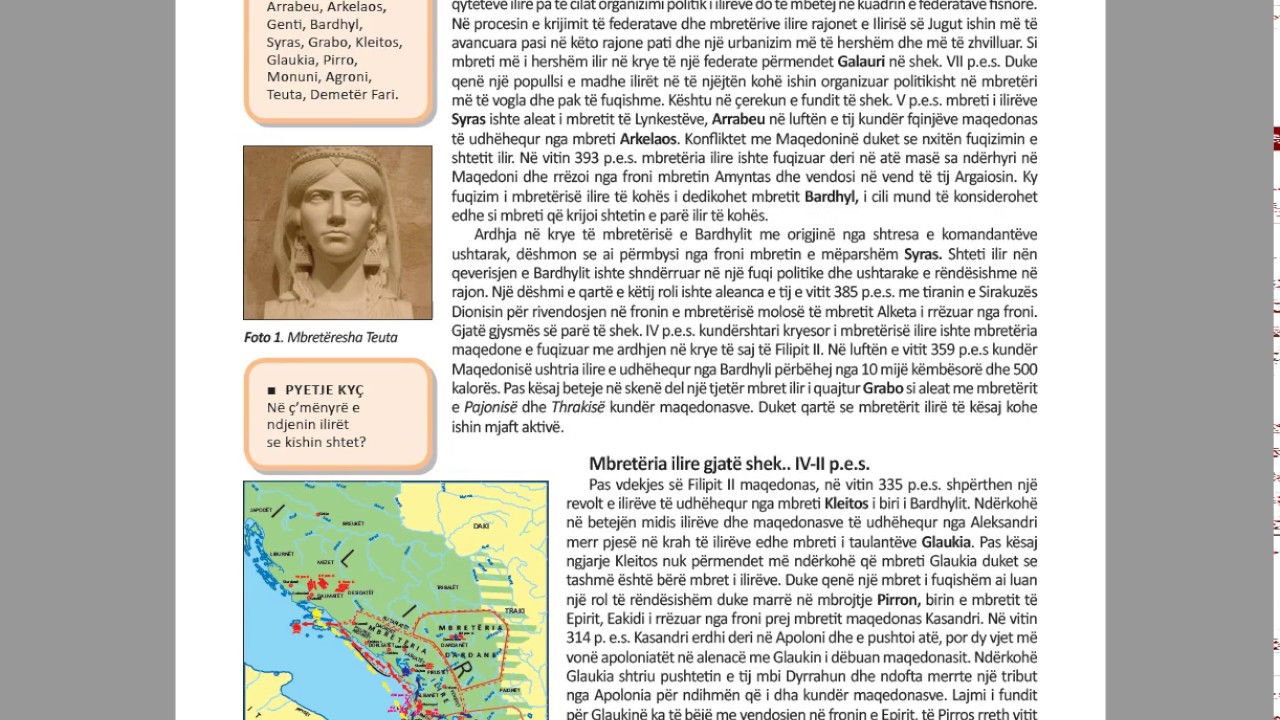 Historia 11 FILARA Tema 1 Mesimi 5 Shteti Ilir YouTube