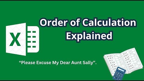The order in which Excel performs operations in formulas Explained | Lesson 6