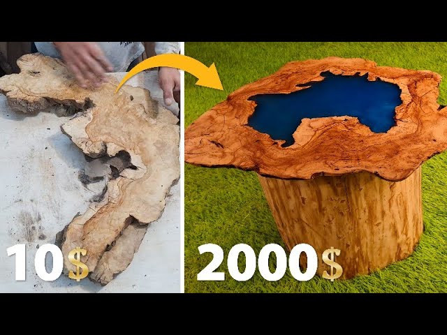 Make a DIY Walnut Wood and Epoxy Resin Table with Amy – Forest 2 Home