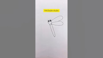 Vẽ con chuồn chuồn đơn giản | How to draw simple dragonfly #shorts