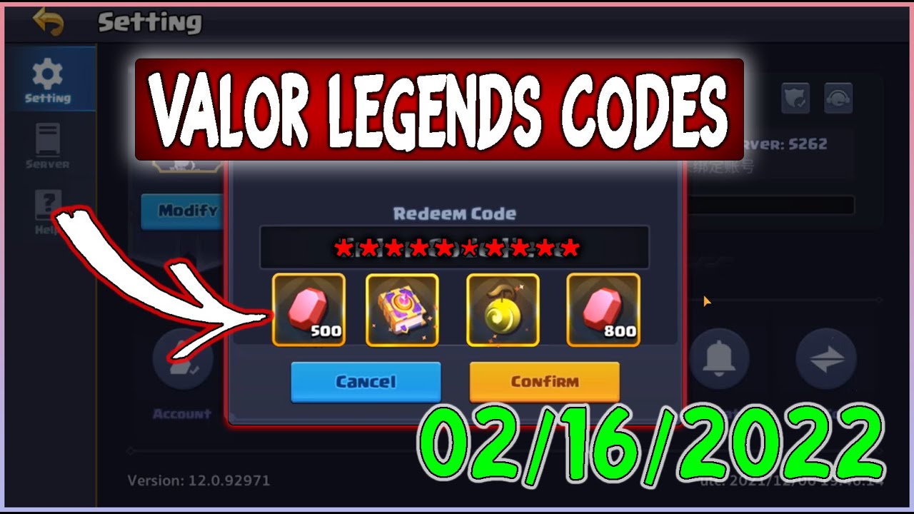 Valor Legends Gift Codes 2022 Valor Legends Redeem Code