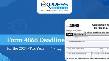 Form 4868 Deadline For The 2024 Tax Year