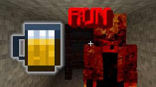 Playing the Evil Hunter Minecraft mod but I am DRUNK (in game)