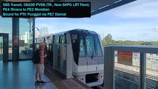 [New SKPG LRT Fleet] SBS Transit - Joyride on Mitsubishi C810D PV58 from PE4 Riviera to PE2 Meridian