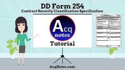DD Form 254 Tutorial