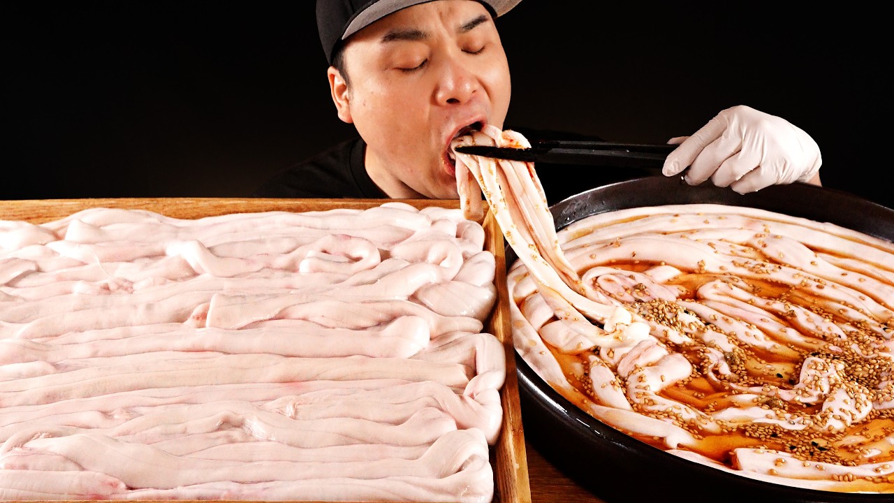 부드럽고 촉촉한 식감이 대박인 소등골 먹방~!! Beef Spinal Cord