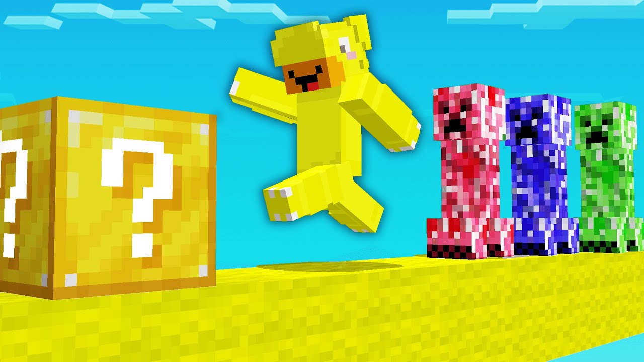 Extreme Lucky Block Race VS Custom Creepers