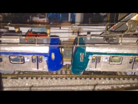 Trens chineses fase 2 e 3 na maquete (HD)