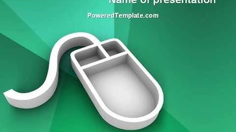 Symbol Of Computer Mouse PowerPoint Template by PoweredTemplate.com