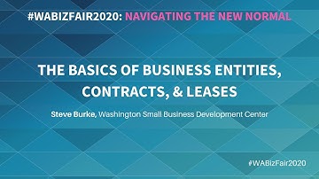 The Basics of Business Entities, Contracts, & Leases