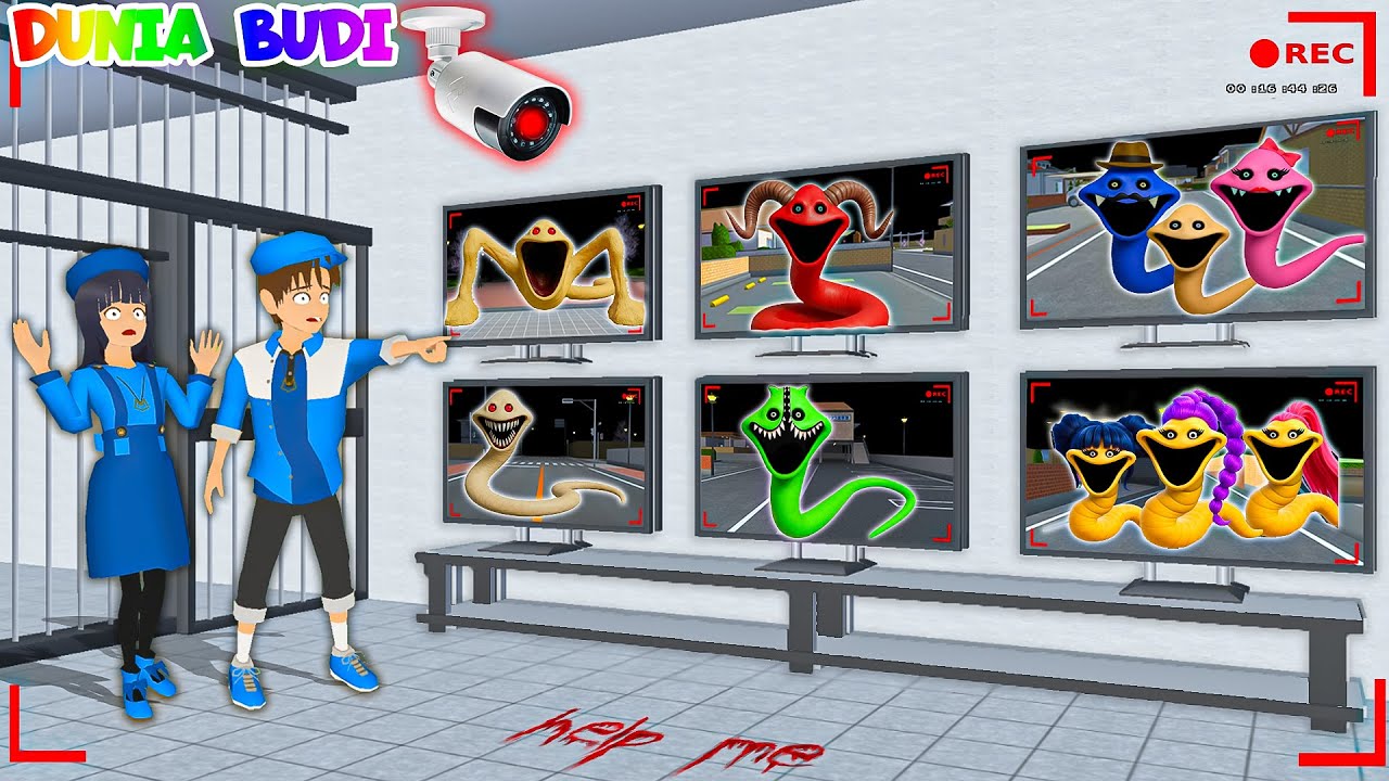 Yuta Mio Panik! CCTV Merekam RUMI, EATER, EXE KELUARGA CACING BESAR MENYERAMKAN Di Kota Sakura😱