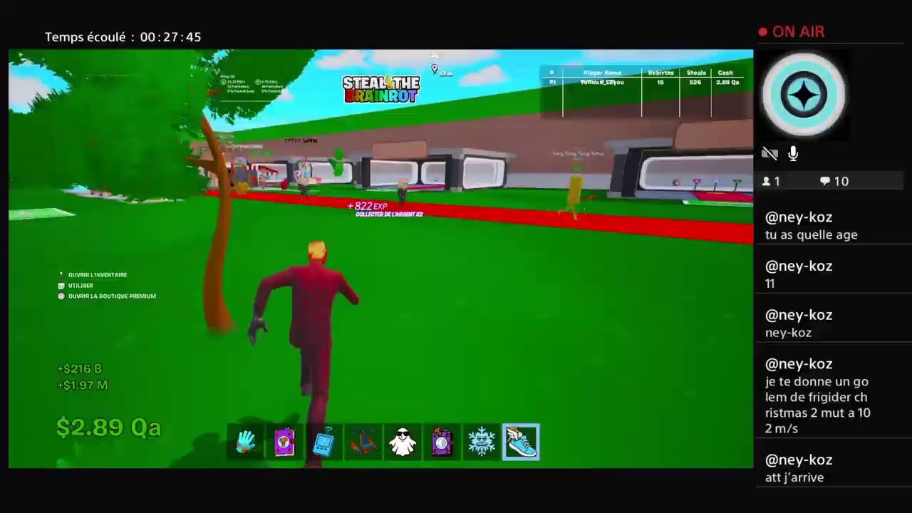 LIVE trade (on reprend steal a brainrot ) sans micro mais je vous parle dans le chat