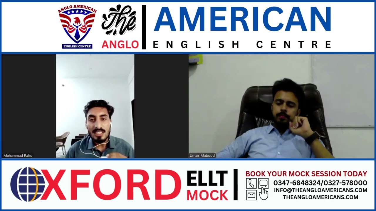 Oxford ELLT Speaking Mock Test At Anglo American English Centre With Feedback